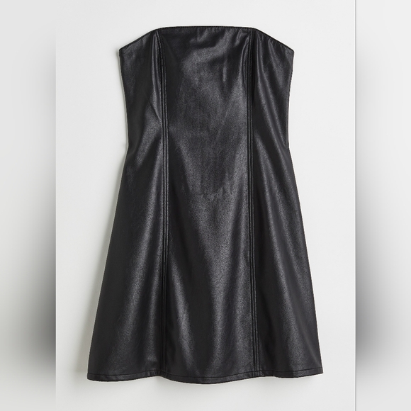 H&M Bandeau Faux Leather Dress - Picture 1 of 5